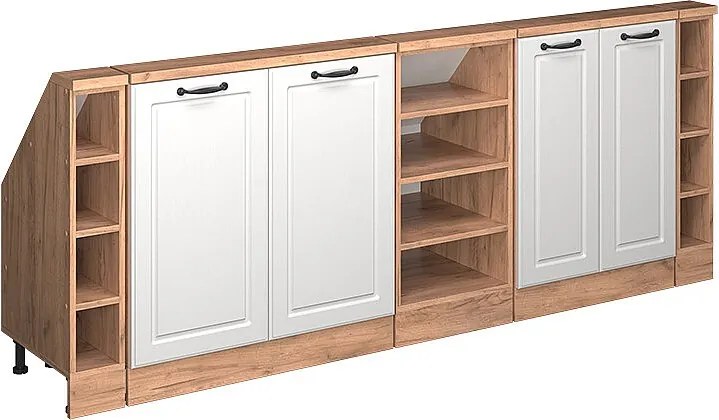 Szafka kuchenna na dach skośny biały domek wiejski 210x46x81.6 r-line