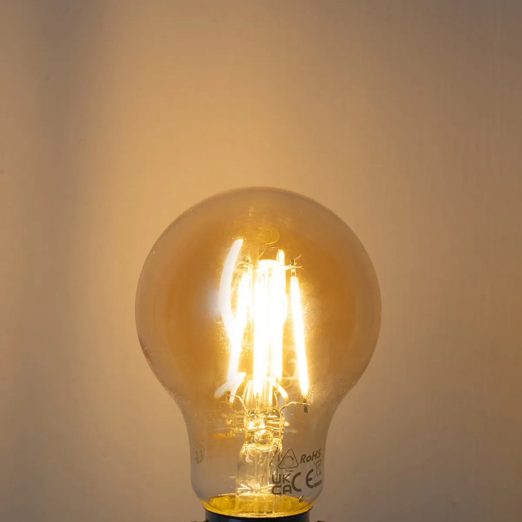 Set van 5 E27 dimbare LED lampen A60 goud 4W 420 lm 2200K