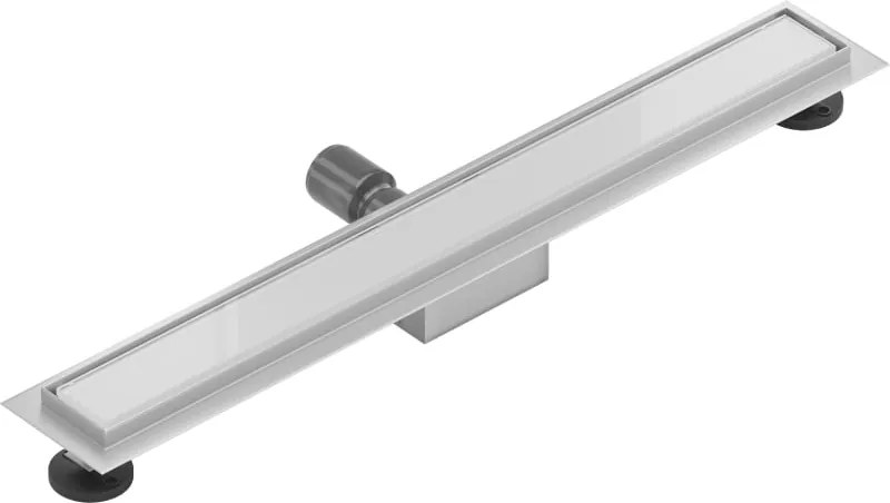 Mexen Flat MGW odpływ liniowy 70 cm, białe szkło - 1027070-15