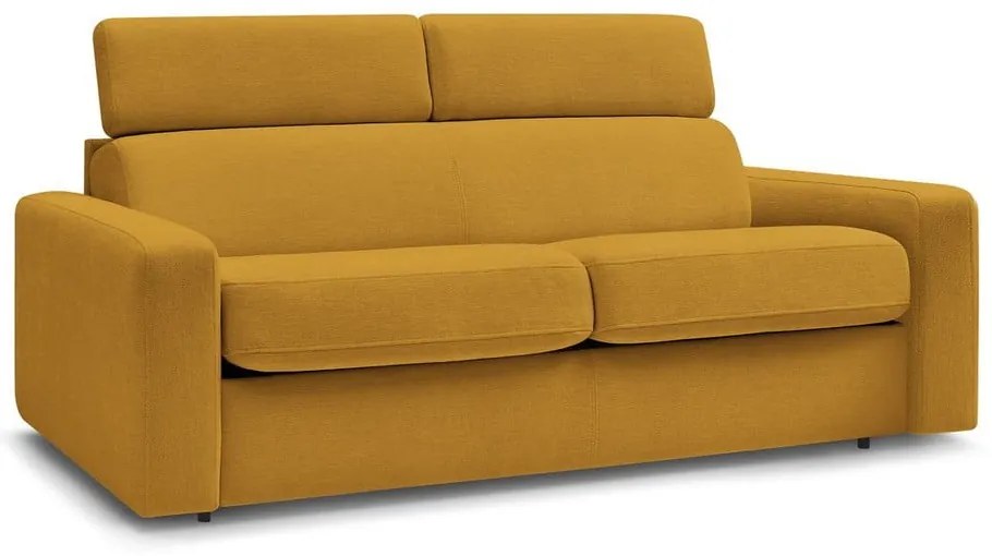 Musztardowa rozkładana sofa 195 cm Monaco – Bobochic Paris