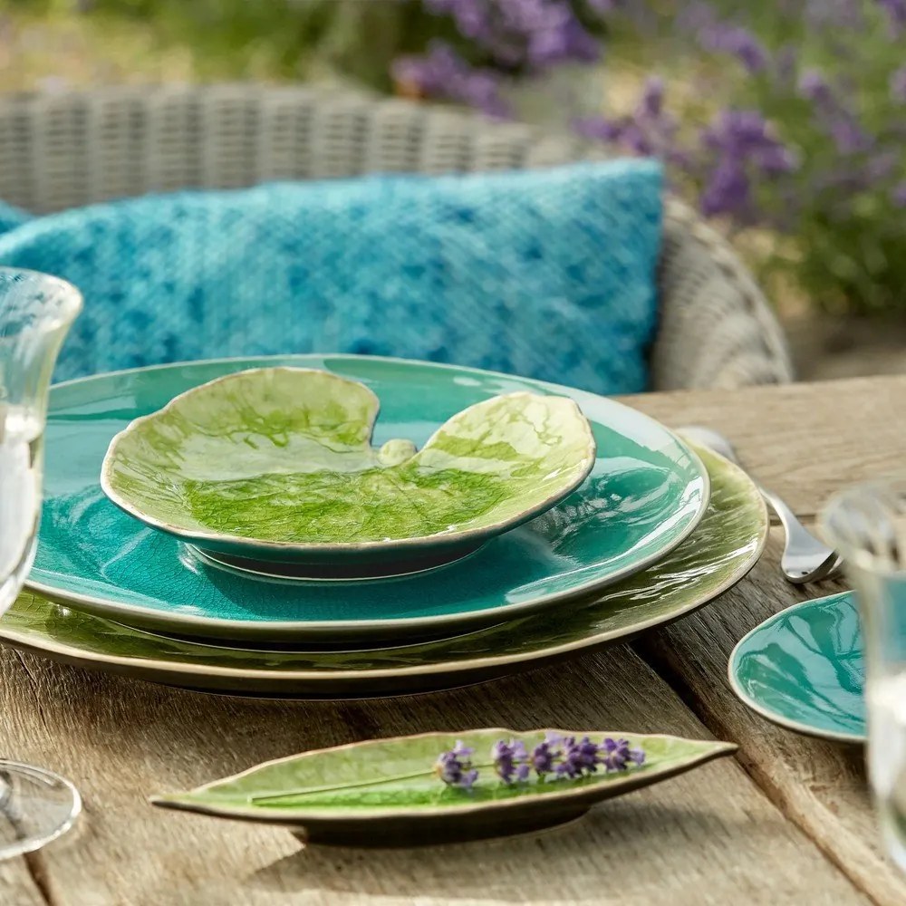 Zielona kamionkowa misa Costa Nova Riviera, 17x17,6 cm