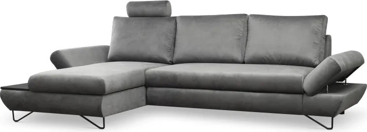 Narożnik LOFT z funkcją spania Regulowane zagłówki i podłokietniki Lewa strona Kronos 22