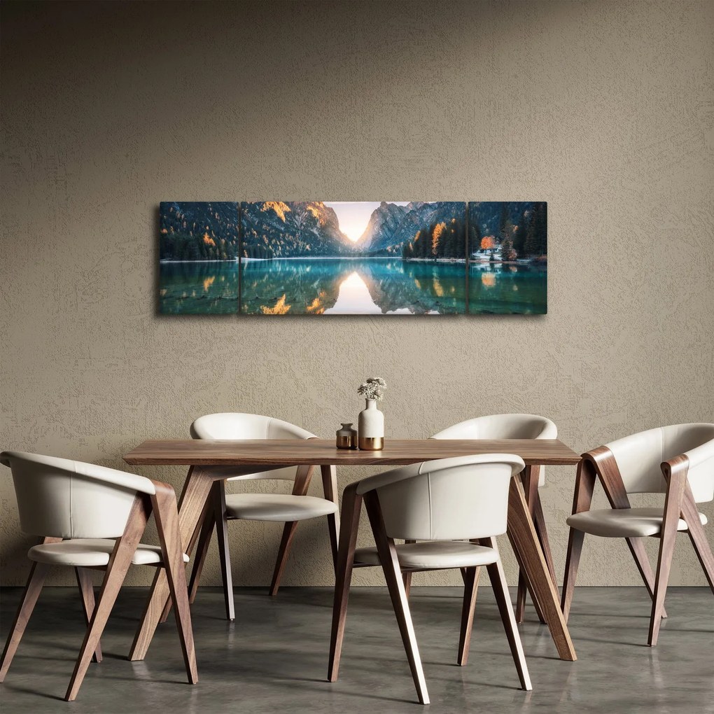 Obraz - Górskie jezioro (170x50 cm)
