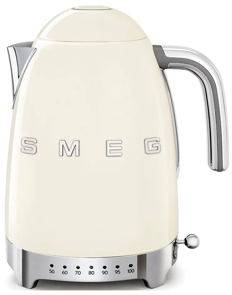 Kremowy czajnik elektryczny ze stali nierdzewnej 1,7 l Retro Style – SMEG