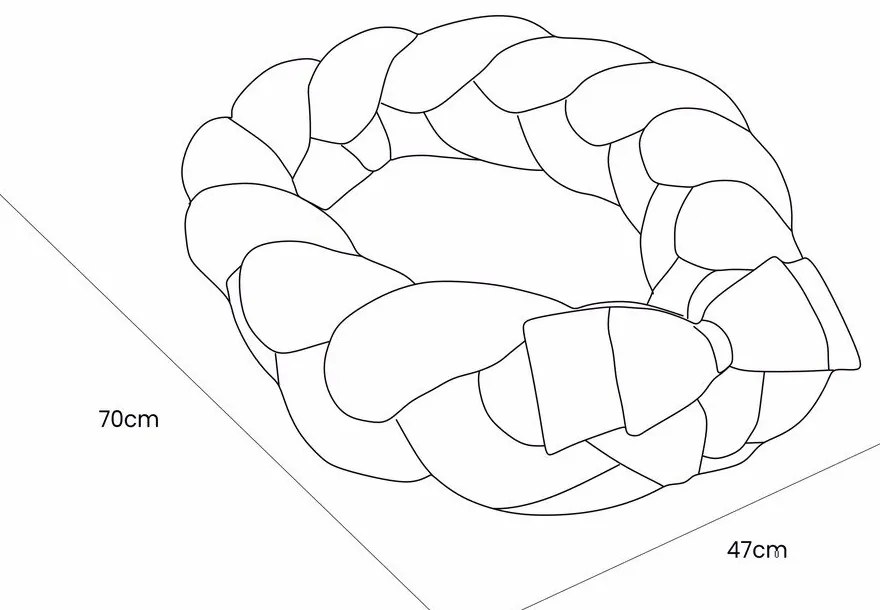 Biały kokon dla niemowląt 47x70 cm – Meowbaby