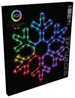 RGB Świąteczna dekoracja LED Colouring snowflake90 LED, 50 x 43 cm