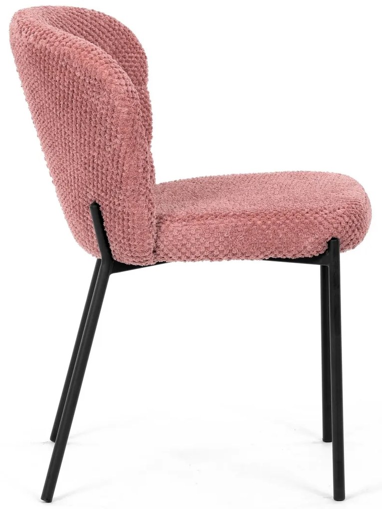 Zestaw krzeseł do jadalni Bouclé CT-W1077 PINK2, 4szt.