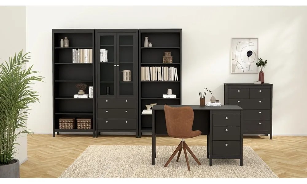 Czarna wysoka komoda 82x99 cm Madrid – Tvilum
