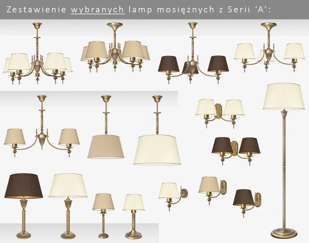 Żyrandol mosiężny A-S5AK
