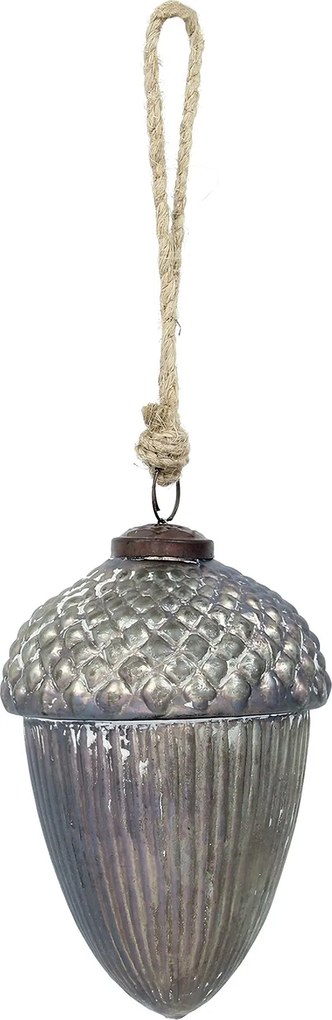 Bombka Vintage Frost 14 cm grey