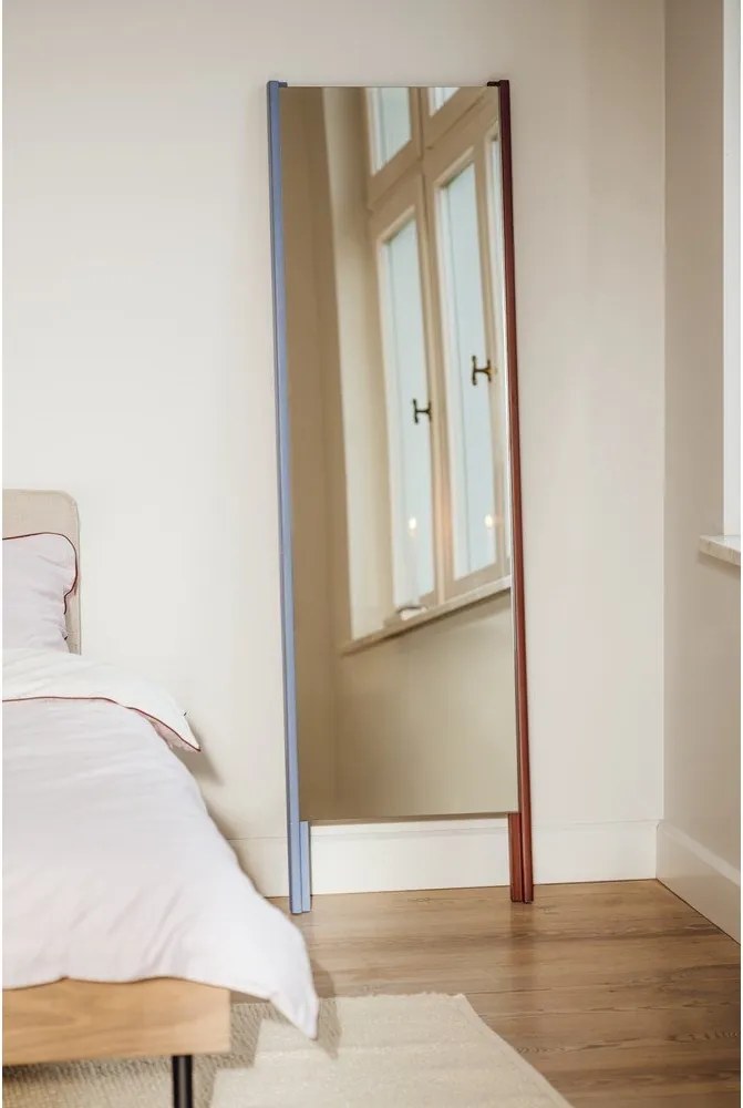 Lustro z drewnianą ramą stojące 49x166 cm Lun – noo.ma