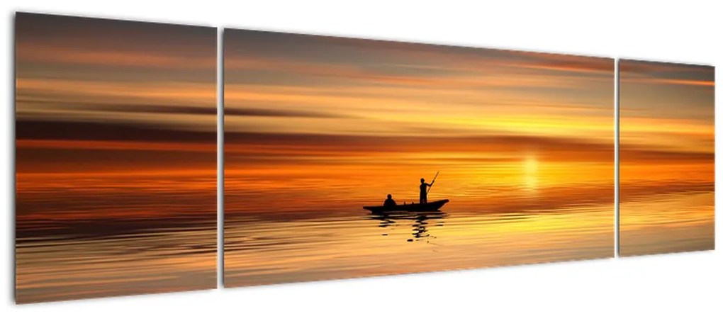 Obraz - żeglowanie na łodzi (170x50 cm)