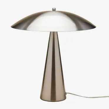 Lampa Stołowa Z Żelaza Irune Szczotkowana Szarość - Sklum