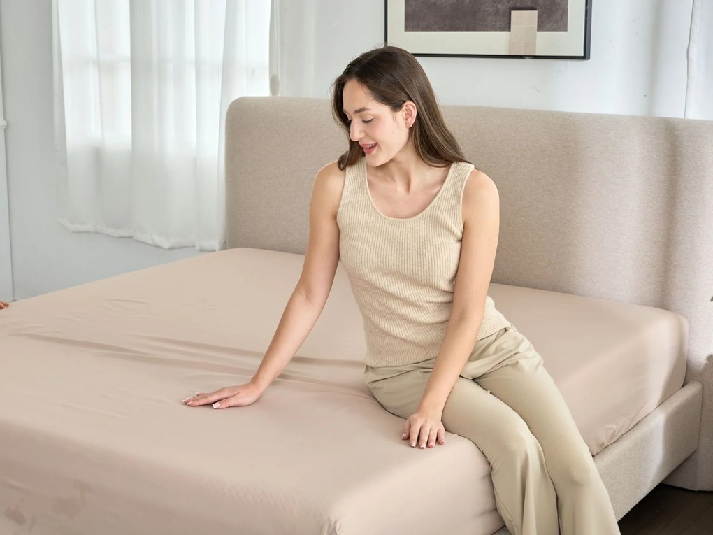 DORMEO ENERGY PRZEŚCIERADŁO Z GUMKĄ BEŻOWE 90x200 cm