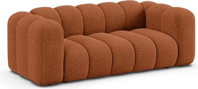 Ceglasta sofa z tkaniny szenilowej 200 cm Lupine – Micadoni