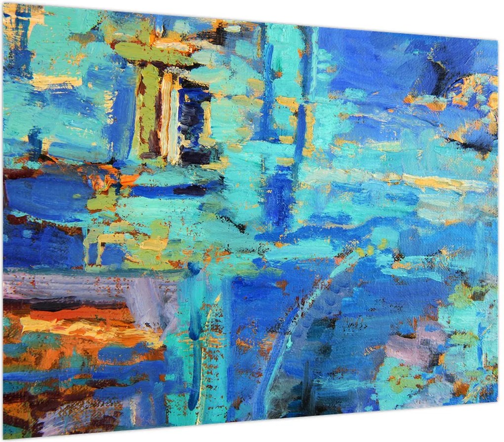 Obraz - Abstrakcyjny obraz olejny (70x50 cm)