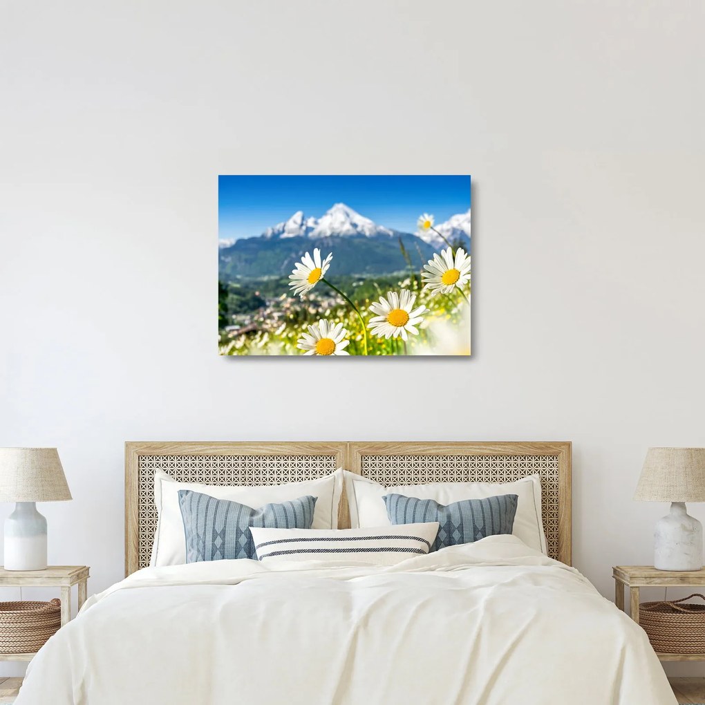 Obraz na szkle - Wiosna w Alpach (70x50 cm)