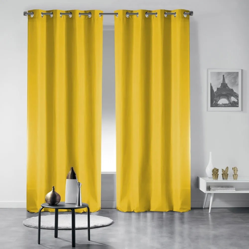 Żółta zasłona zaciemniająca 135x240 cm Occult – douceur d'intérieur
