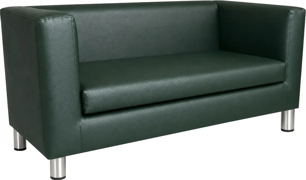 Sofa Monaco : Kolor nogi - Chrom, Kolor tkaniny - EKO-SKÓRA - 6D, Typ tkaniny - Eko-skóra , Wysokość nogi - 15 cm