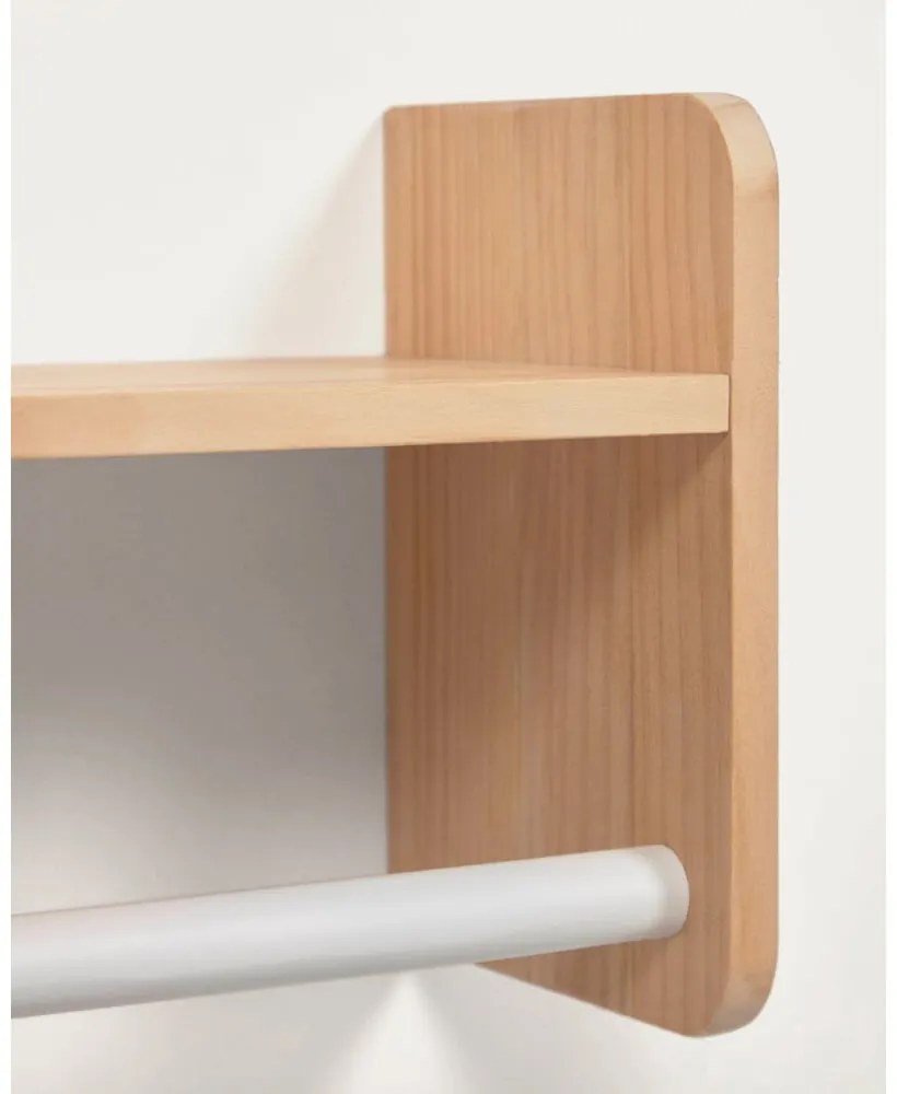 Dziecięcy wieszak ścienny z litego drewna sosnowego w naturalnym kolorze 52,5x20 cm Florentina – Kave Home