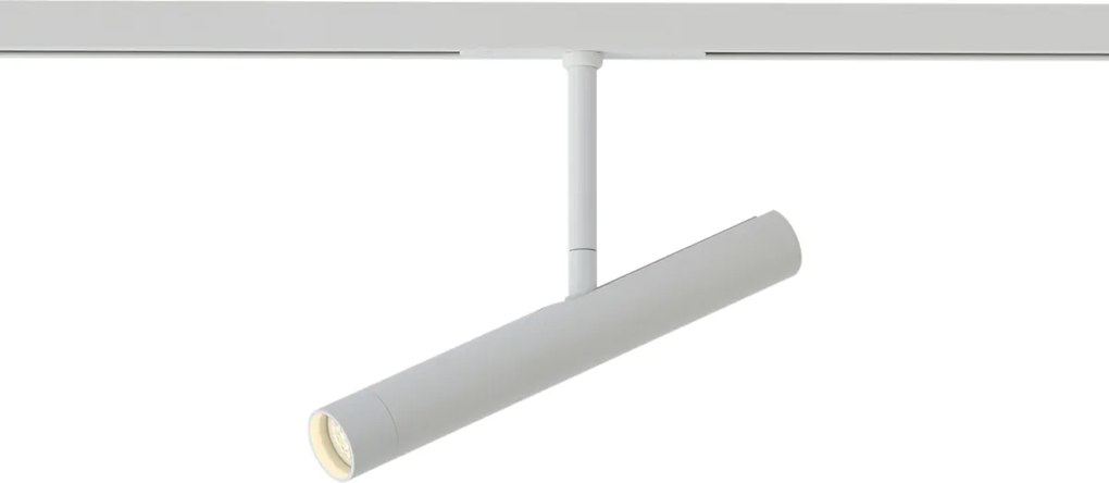 Nowoczesny biały reflektor do systemu szynowego 1-fazowego - Slimline Avery