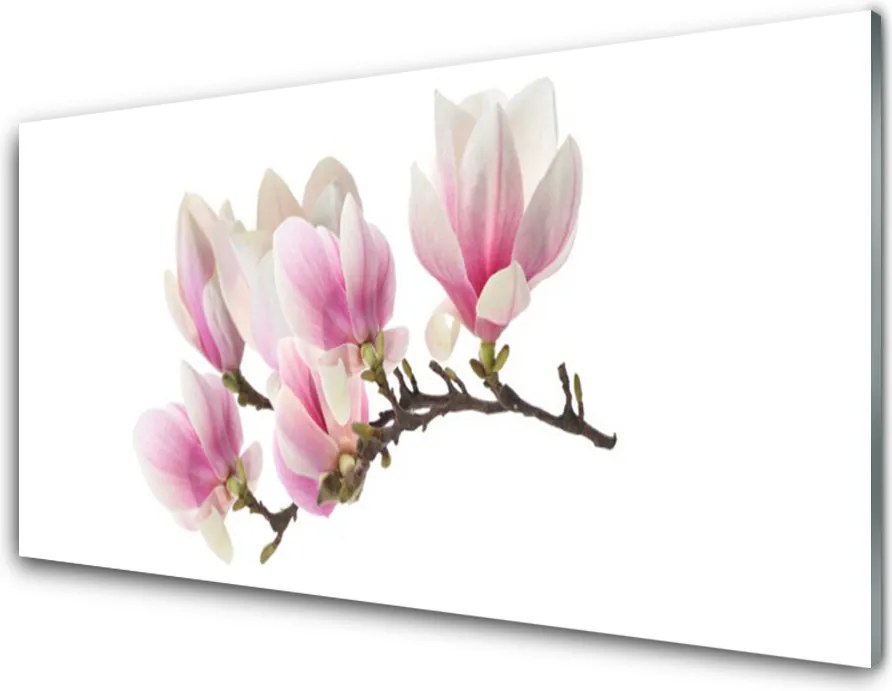 Panel Szklany Dekoracyjny Motyw Florystyczny