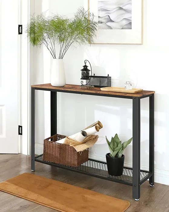 Industrialna konsola z metalową półką C4-L59