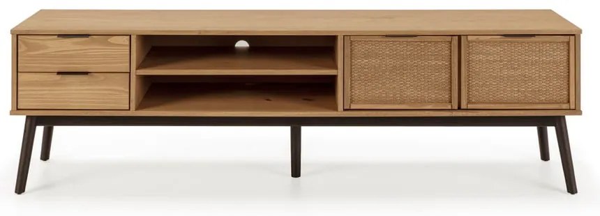 Szafka pod TV z litego drewna sosnowego 180x52 cm Natasha – Marckeric