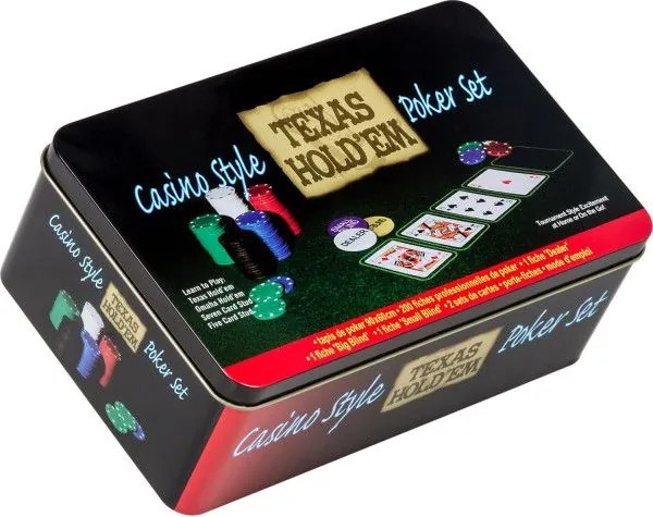 Zestaw pokerowy 200 szt. w puszce