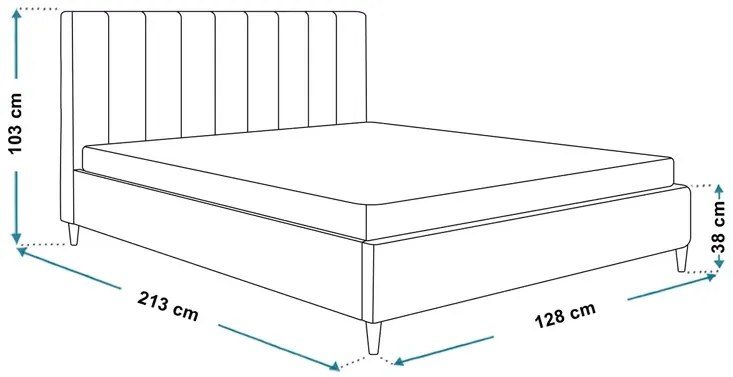 Pojedyncze łóżko tapicerowane 120x200 Diuna Melvi