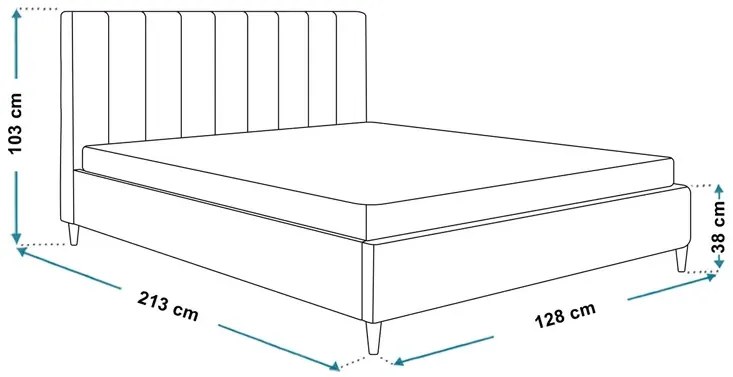 Pojedyncze łóżko tapicerowane 120x200 Siza - 35 kolorów