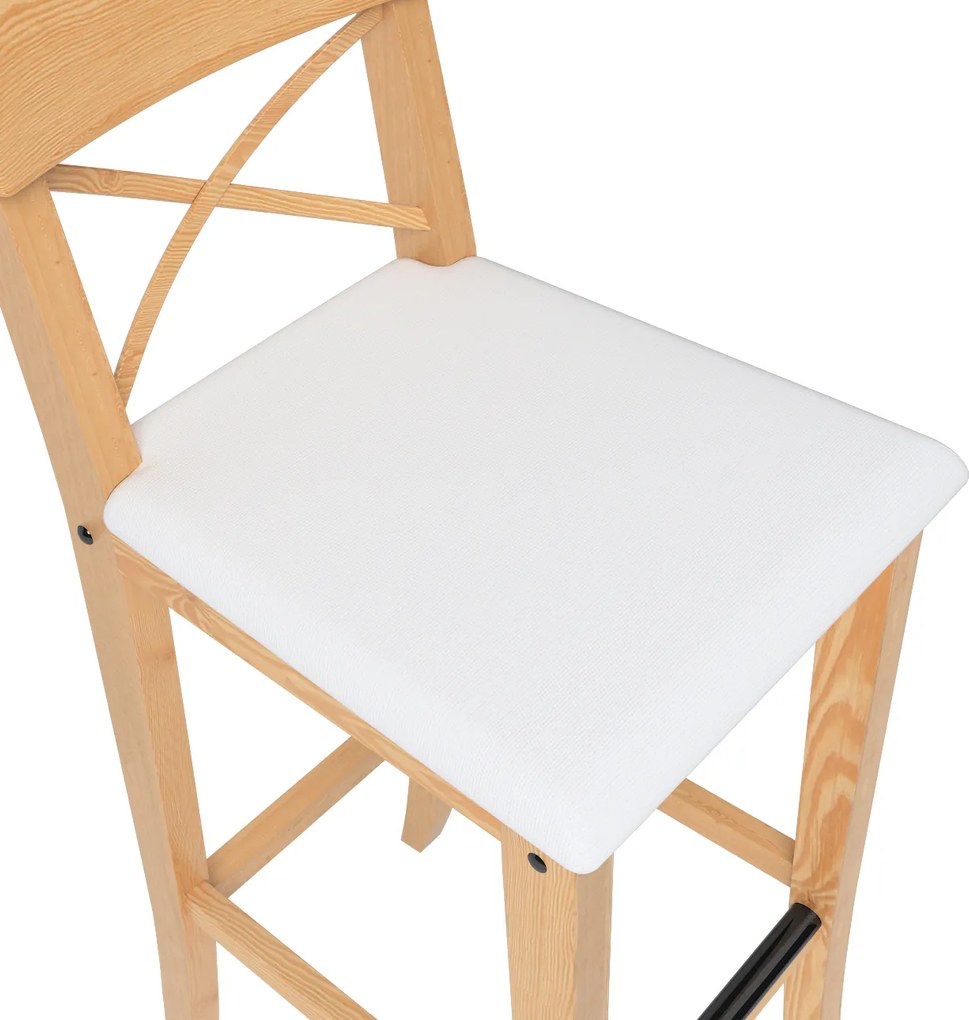 Pokrowiec na krzesło barowe Ingolf z tapicerowanym siedziskiem