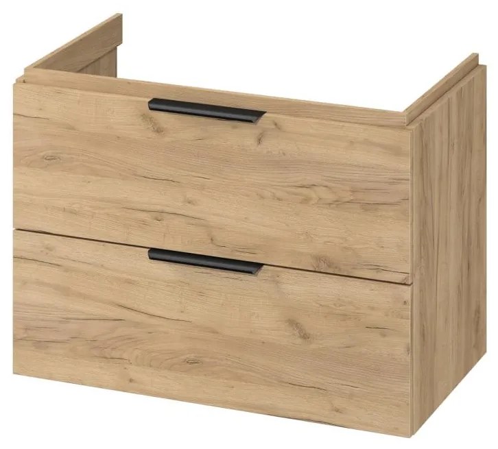 Cersanit S598-047-DSM - Wisząca szafka łazienkowa pod umywalkę MALIKA 80x45 cm dąb