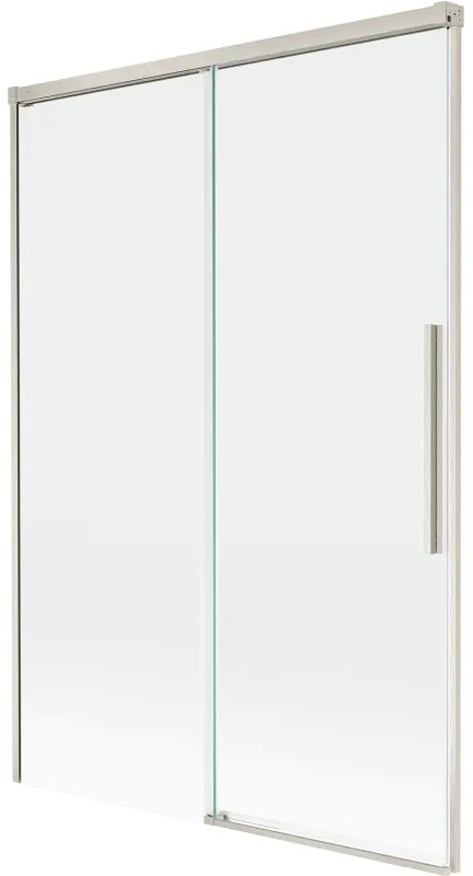 Mexen Rox parawan nawannowy 2-skrzydłowy rozsuwany 120 x 150 cm, transparent, nikiel szczotkowany - 8C9-120-001-97-00