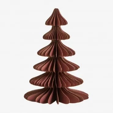 Choinka Z Papieru Navira Czerwony Cedr Ze Złotą Ramką & ↑15 Cm - Sklum