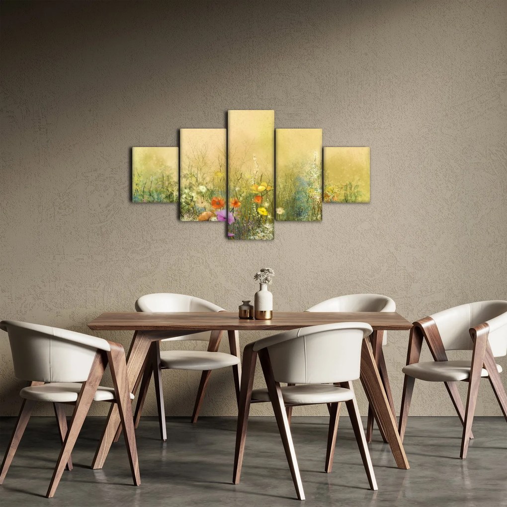 Obraz - Malowana łąka (125x70 cm)