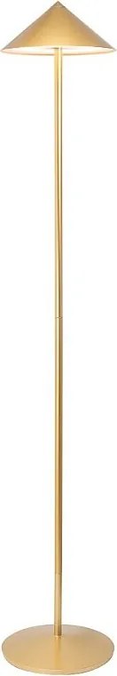 Zafferano Pina XXL lampa podłogowa LED 6 W, akumulatorowa, IP65, dotykowy ściemniacz, magnetyczna głowica, do wnętrz i na zewnątrz, złota