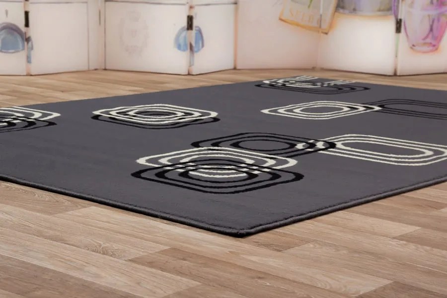 Dywan  nowoczesny Kwadraty szary 140 cm x 200 cm