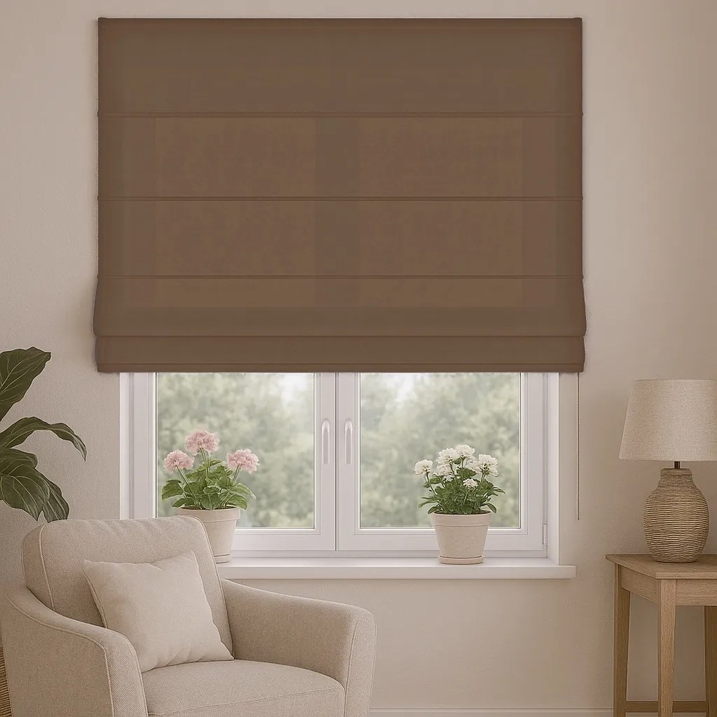 Roleta rzymska welurowa na wymiar Velutto miodowa - do 140 cm