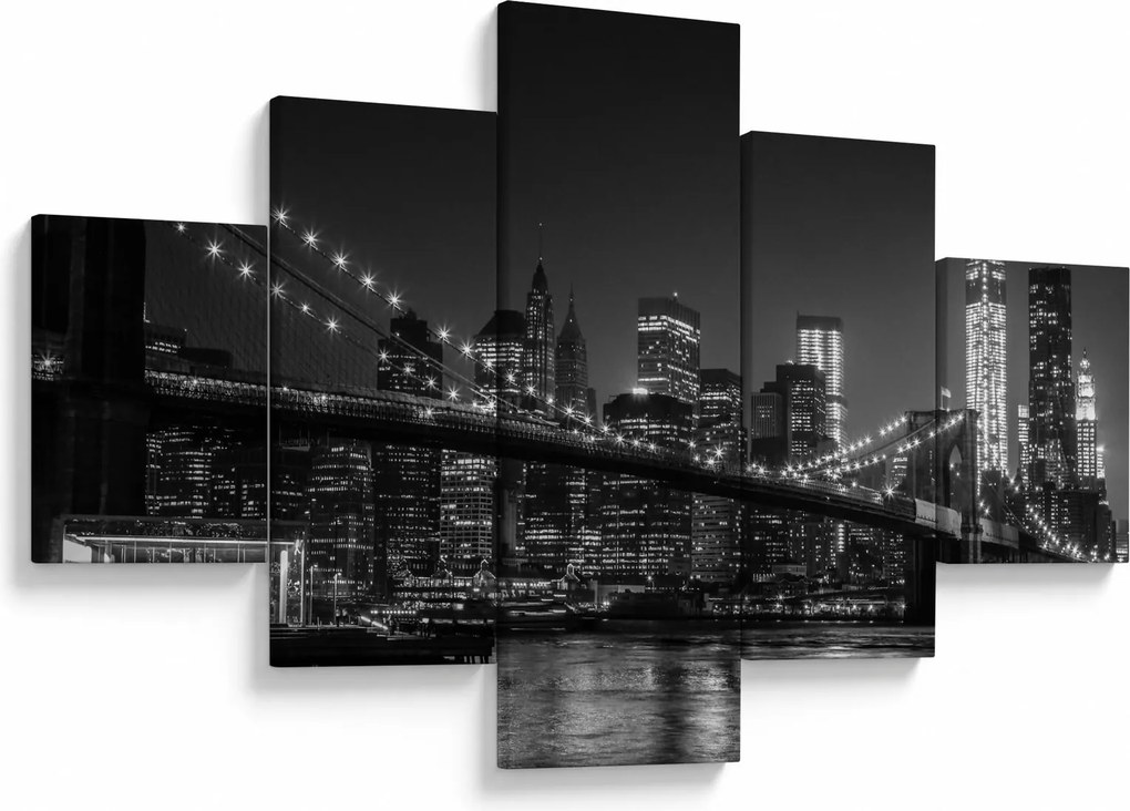 Obraz mostu Brooklyn Bridge w Nowym Jorku (125x70 cm)