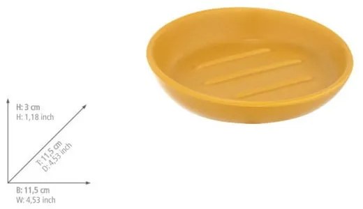 Żółta ceramiczna mydelniczka Badi – Wenko