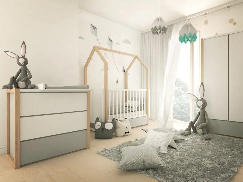 2-drzwiowa szafa do pokoju dziecięcego Pinette
