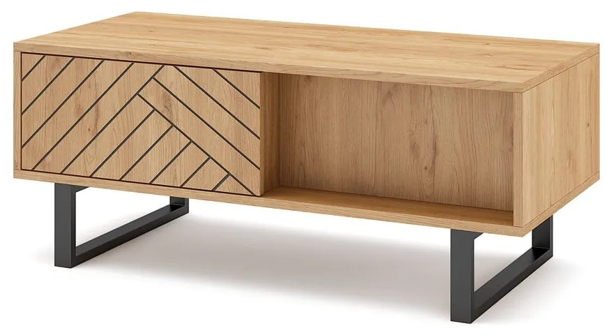 Stolik w dekorze dębu 55x110 cm Madona – Marckeric