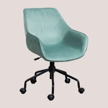 Krzesło Biurowe Lucy Z Aksamitu Verde Abeto - Sklum