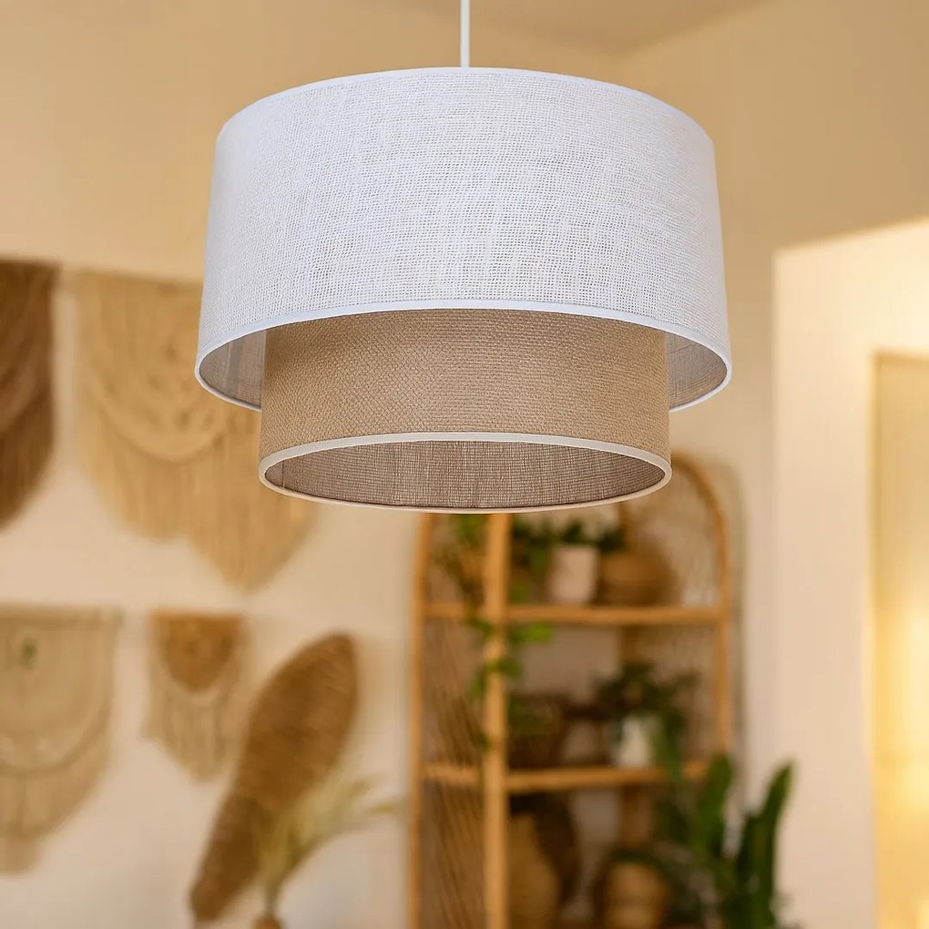 Lampa wisząca naturalna, boho BUENO 1xE27