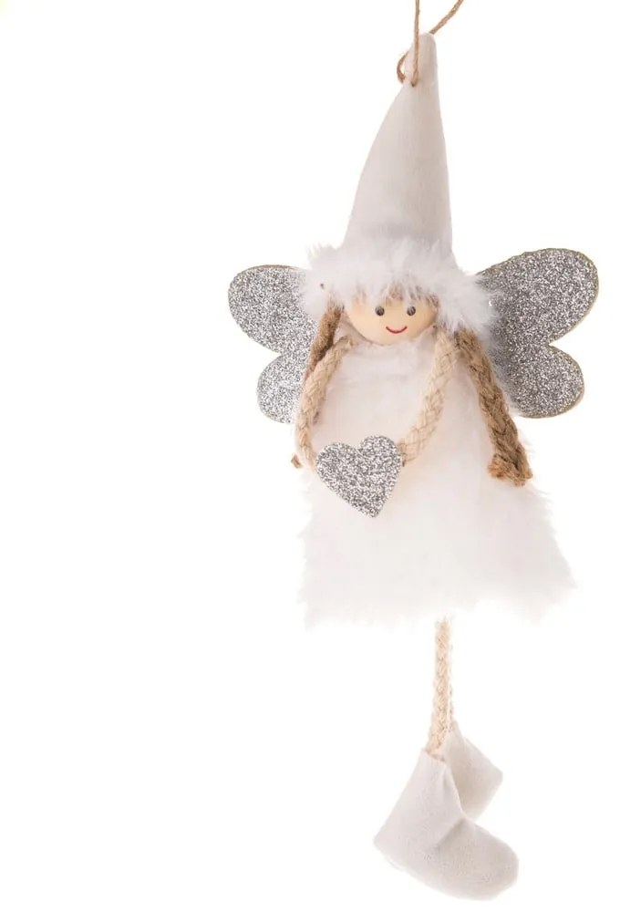 Tekstylna ozdoba świąteczna 10 cm Angel – Dakls