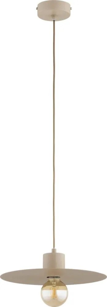 Lampa wisząca na przewodzie EMELI 1xE27/15W/230V beżowa