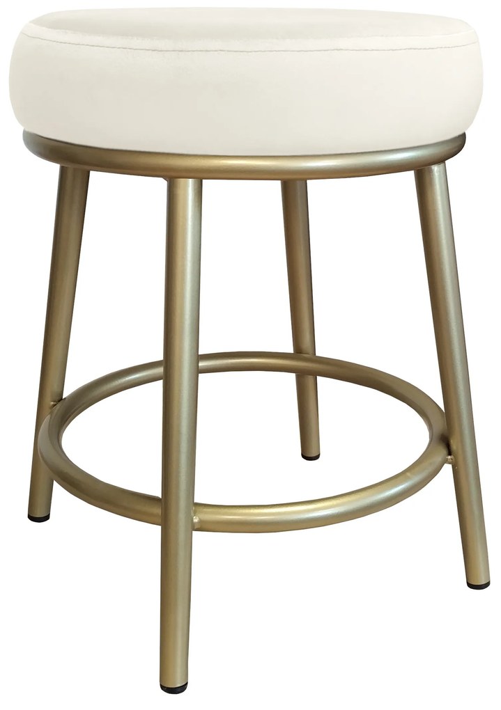Taboret Ben noga metalowa złota MG50