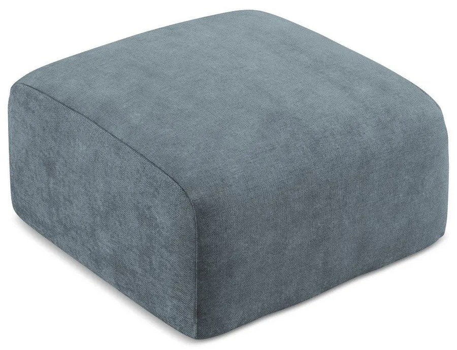 Niebieski podnóżek z tkaniny szenilowej Leila – Makamii