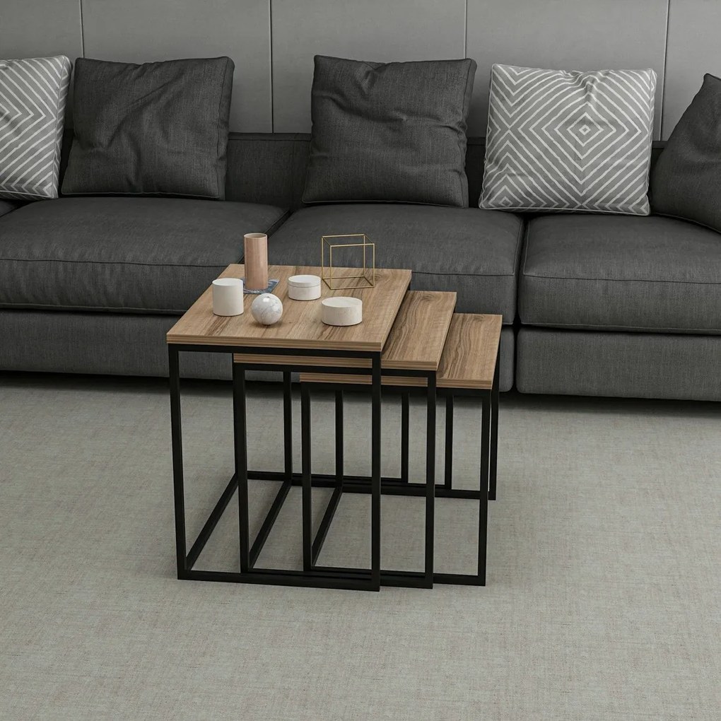 Stół składany Evia Walnut, 3 szt.